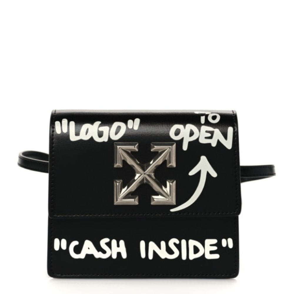 Off-White Black and White Graphic Crossbody Bag